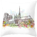 Axyaa French Landscape Pillowcase: Custom European-style Cushion Cover for Home Decor