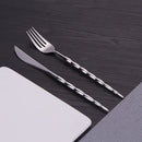 Axyaa Gold Stainless Steel Cutlery Set - Knife Fork Spoon Dinnerware