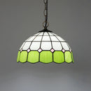 Axyaa Stained Glass Pendant Lights in Baroque Style for Kitchen and Home Decor