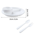 Axyaa Divided Fruit Salad Plate Set for Reusable Microwave-Safe Dining