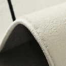 Axyaa Soft Fluffy Black White Carpet: Minimalist Decor for Living Room, Plush Large Round Rug