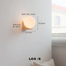 Axyaa Walnut Wood Glass Wall Sconces, Modern Wabi-sabi Design for Home Decor