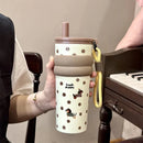 Axyaa Stainless Steel Thermal Water Bottle with Straw and Insulation