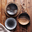 Axyaa Round Leaf Tree Ceramic Plate - Restaurant & Home Snack Vegetable Fruit Tray