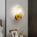 Axyaa Nordic Glass Shell Wall Lamp E14 Bedroom Living Room Corridor Light