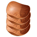 Axyaa Wood Grain Plastic Dining Plate for Snacks and Fruits