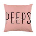 Axyaa Spring Rabbit Pillowcase 45x45cm Decorative Linen Sofa Cushion Cover