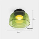 Axyaa Amber Glass LED Pendant Lights: Modern Nordic Hanging Lamp for Home Decor