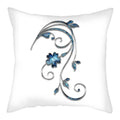 Axyaa Blue Flower Pattern Pillow Case