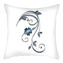 Axyaa Blue Flower Pattern Pillow Case