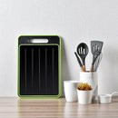 Axyaa 4-in-1 Black Double-sided Chopping Board with Knife - Kitchen Accessory