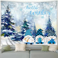 Axyaa Christmas Dwarf Snowman Print Tapestry for Festive Home Decor