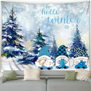 Axyaa Christmas Dwarf Snowman Print Tapestry for Festive Home Decor