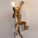 Axyaa Monkey Pendant Lamp: Hemp Rope Creative Wall Sconce Light