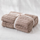 Axyaa Cozy Cable Knit Throw Blanket | Soft Knitted Sofa Blanket for Twin Queen Bed