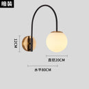 Axyaa Luxury Gold/Black LED Wall Lamp Industrial Semicircular Design