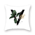 Floral Alphabet Pillow Case by Axyaa: Home & Car Decorative Cushion Cover