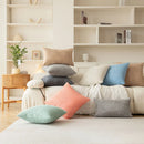 Axyaa Corduroy Chain Pattern Cushion Cover - Soft Fluffy Pillow Case for Home Decor