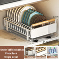Axyaa Under Sink Organizer Sliding Drawer Storage Basket Shelves - Kitchen Cabinet Rack