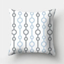 Axyaa Geometric Polyester Cushion Cover 45x45cm, Blue Gray Home Decor Pillowcase