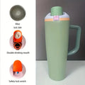 Axyaa 40oz Stainless Steel Insulated Straw Water Bottle Hot Cold Vacuum Flask Mug