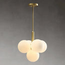 Axyaa Gold Glass Ball LED Ceiling Chandelier for Modern Nordic Living, Dining Room & Restaurant