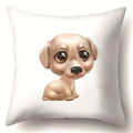 Axyaa Dog Puppy Print Pillow Cover Cushion - 45X45CM Home Decor
