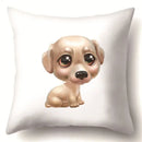 Axyaa Dog Puppy Print Pillow Cover Cushion - 45X45CM Home Decor