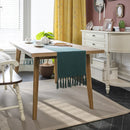 Axyaa Jacquard Plaid Table Runner with Tassels for Farmhouse Decor