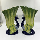 Axyaa Hand-Drawn Peacock Tiki Cocktail Cup - Large Capacity Hawaiian Ceramic Glass