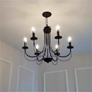 Axyaa Retro Industrial Chandelier for European Country Decor in Living Room Bedroom