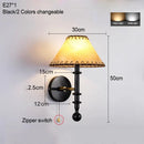 Nordic Bedroom Wall Lamp by Axyaa: Solid Wood, Fabric Shade, Retro Design