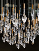 Axyaa Luxury Villa Hall LED Chandelier with Custom Glass Pendant Light