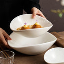 Axyaa Oval Ceramic Bowl Set for Molecular Cuisine and Dining Experience
