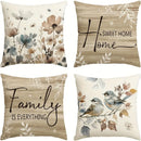 Axyaa SWEET HOME Plant Flower Bird Pillowcase, Soft & Comfortable Sofa Chair Cover