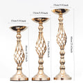 Axyaa Wedding Aisle Candelabra & Iron Vase Set for Head Table Decor & Floral Centerpiece