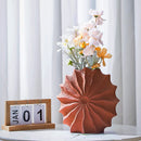 Axyaa Red Ceramic Vase: Creative Luxury Decor for Home and Hotel