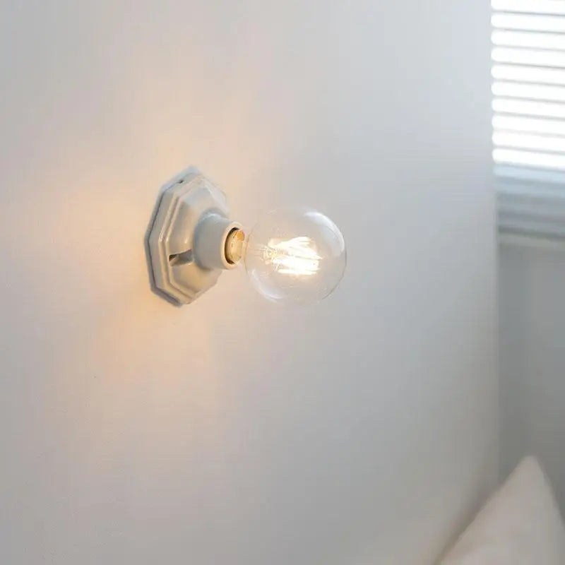 Axyaa Ceramic LED Wall Sconce, Japan Style Bedroom Stair Light