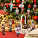 Axyaa Nutcracker Soldier Ornaments: Colorful Wooden Figures for Xmas Tree & Home