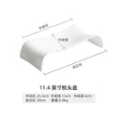 Axyaa White Ceramic Western Food Dinner Plate - Irregular Bridge Shape
