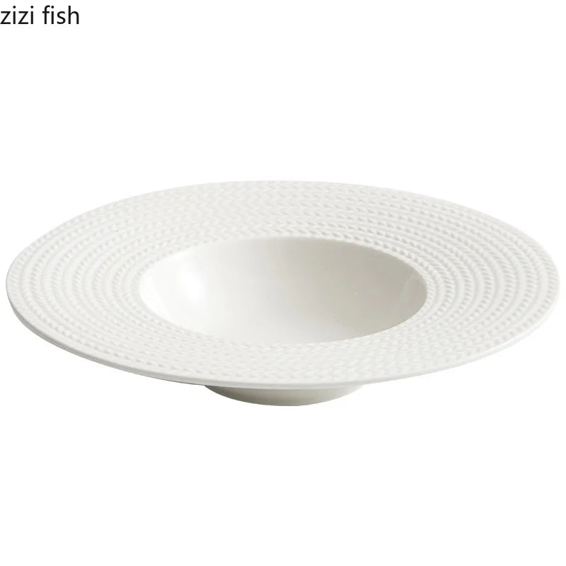 Axya Ceramic Dinner Soup Dessert Pasta Salad Plates - Restaurant Tableware
