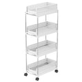 Axyaa Tiered Space-Saving Mobile Storage Rack with Wheels, Large Capacity Organizer