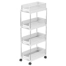 Axyaa Tiered Space-Saving Mobile Storage Rack with Wheels, Large Capacity Organizer