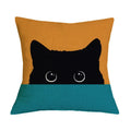 Black Cat Printed Cushion Cover for Home Sofa Car Decor - Axyaa Brand