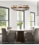 Axyaa Modern Rock Glass Ball LED Ceiling Chandelier for Home Decor