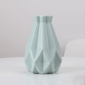Axyaa White Ceramic-Style Plastic Flower Vase Pot for Home Decoration