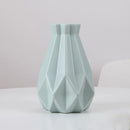 Axyaa White Ceramic-Style Plastic Flower Vase Pot for Home Decoration