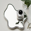 Axya Cloud Tray: Silver Ceramic, Jewelry Display, Table Decor, Home Luxury