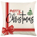 Axyaa Christmas Party Santa Dwarf Print Pillow Cover