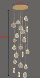 Axyaa Crystal Chandelier: Stair & Living Room Pendant Lighting